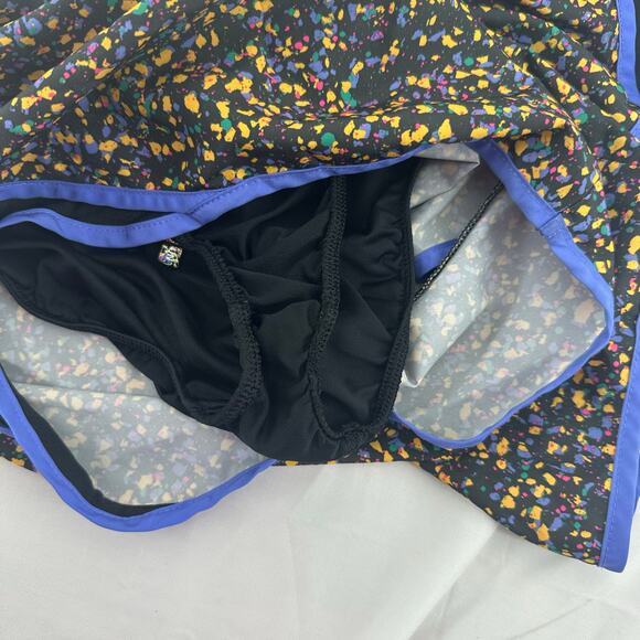 Nike Dri-Fit Lined Running Shorts S Black Purple Floral Dark Cottagecore Active - Picture 4 of 6